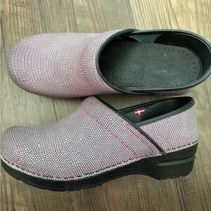 Sanita Pink and Black Mules for Women